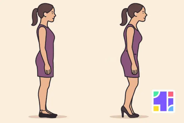 تاثیر کفش پاشنه بلند روز نحوه ایستادن